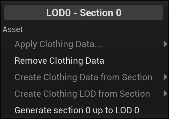 右键点击选中的分段打开情境菜单