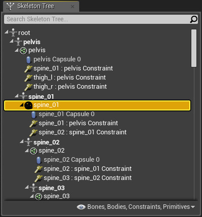 选择一个物理形体或约束