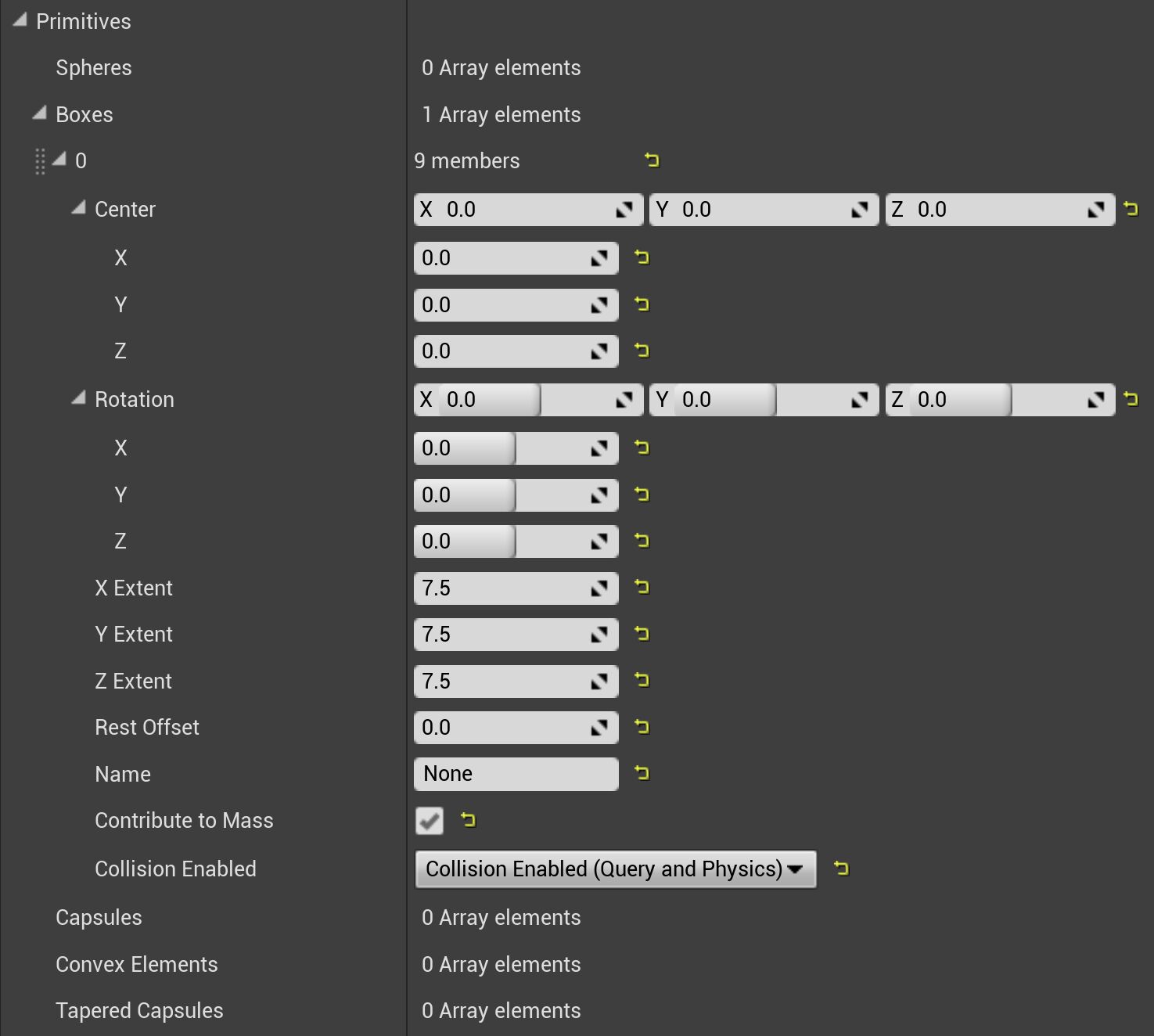 盒体图元的形体设置细节