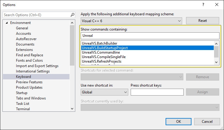Filtered Command List