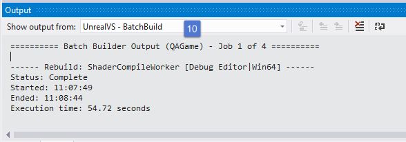 BatchBuild Output Pane