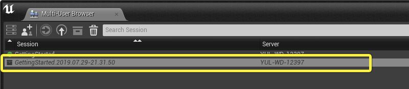 在会话列表中选择档案