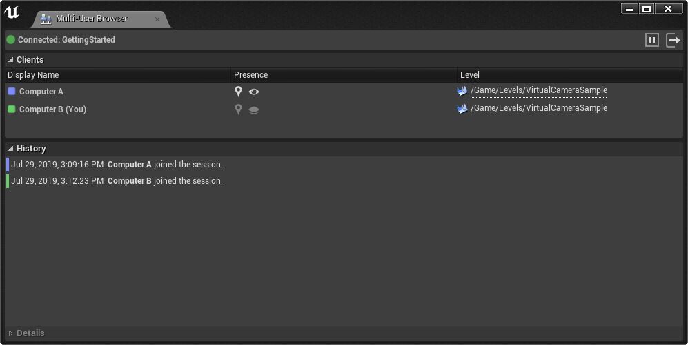 多个已连接的客户端