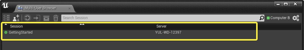 现有会话的列表