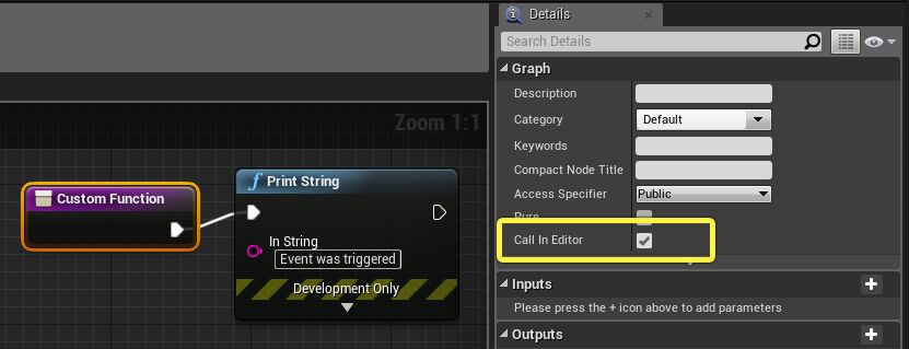 编辑器中的函数调用
