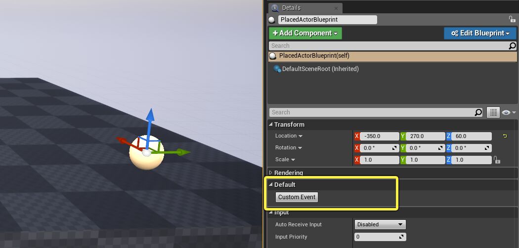 细节面板中的自定义事件