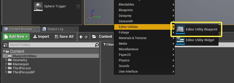 创建编辑器工具蓝图