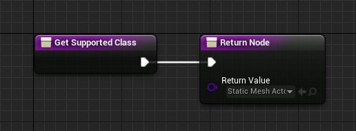 返回StaticMeshActor的GetSupportedClass的实现