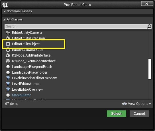 EditorUtilityObject父类
