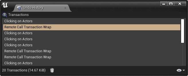 撤销历史中列出的远程事务