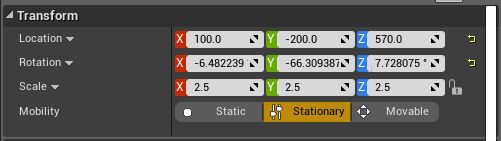 定向光源组件变换