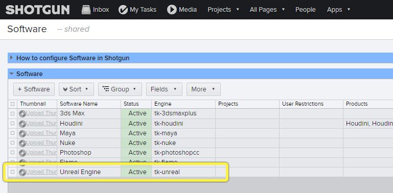 Unreal Engine tk-unreal software