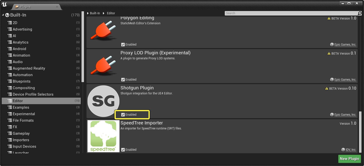 启用"Shotgun 插件（Shotgun Plugin）"