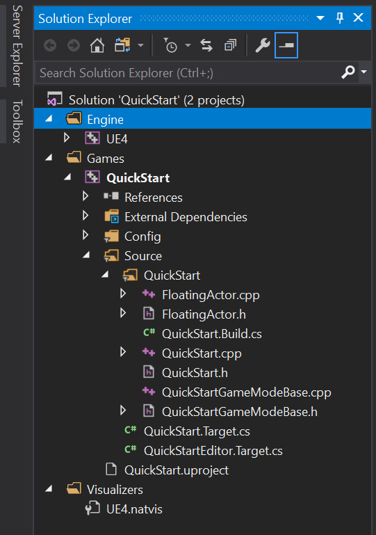 解决方案浏览器