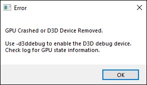 GPU驱动器崩溃错误消息