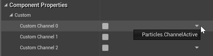 将粒子数据绑定到通道属性