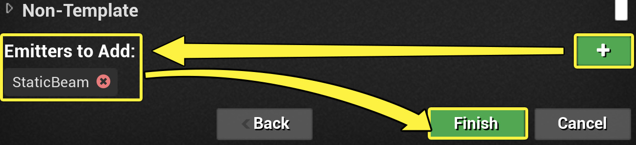 添加发射器并完成