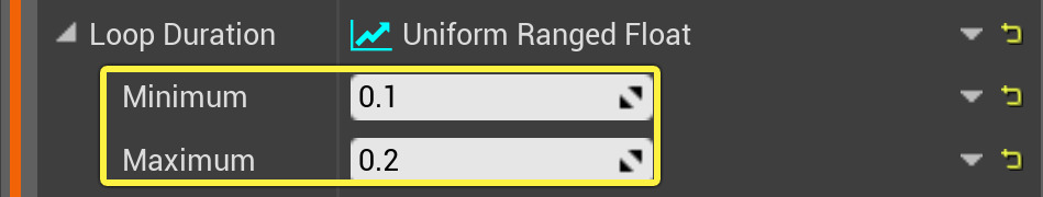 设置循环时长的最小值和最大值