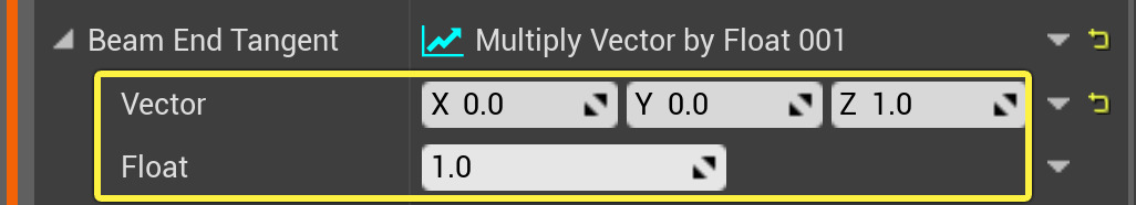 设置光束结束切线