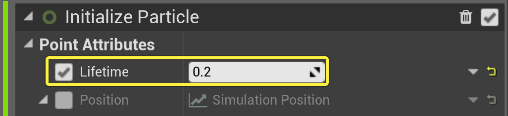 设置生命周期参数