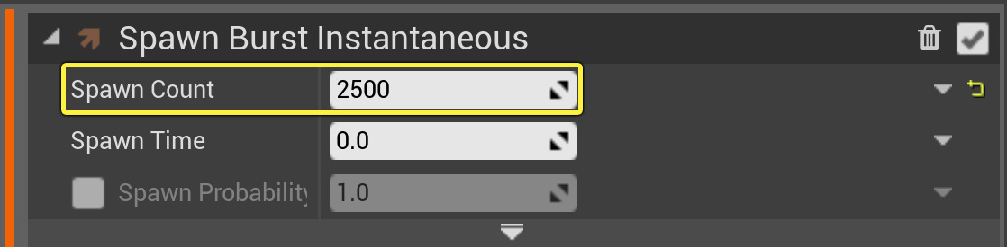 设置迸发生成计数