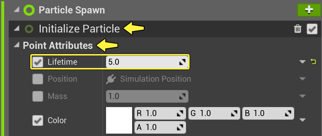 设置生命周期参数