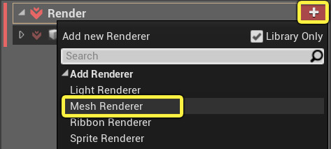 添加网格体渲染器