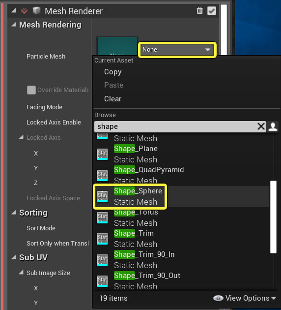 选择网格体形状