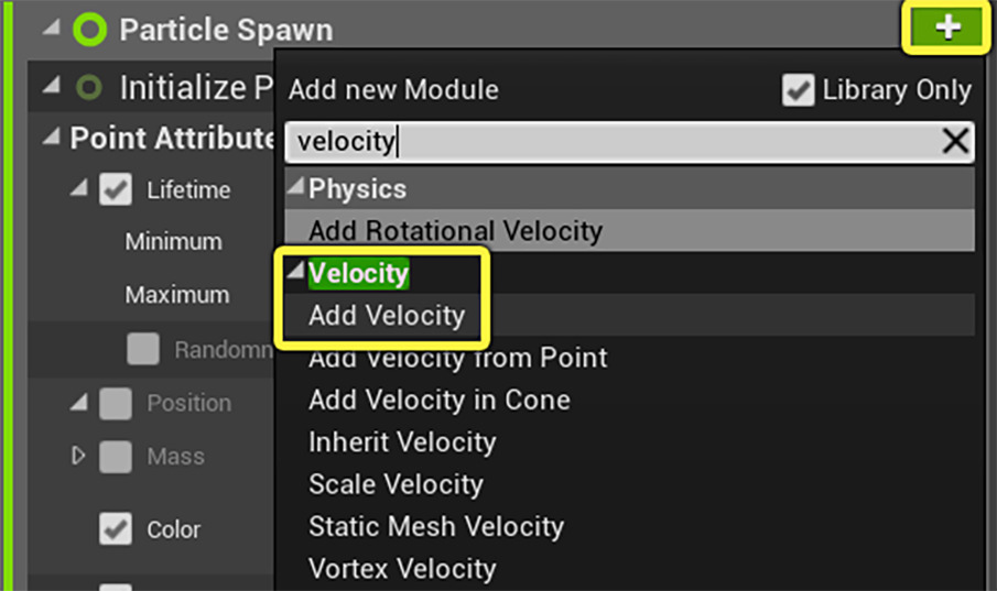 添加"添加速度模块"