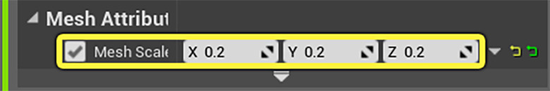 设置网格体缩放