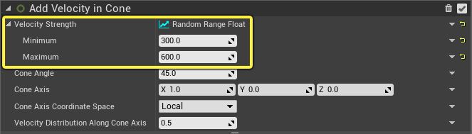在椎体中添加速度