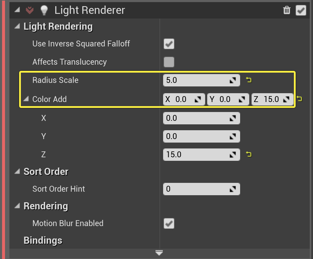 光源渲染器设置