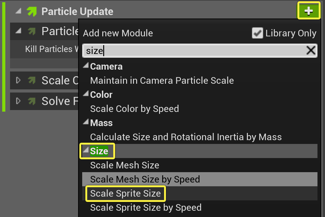 添加Sprite大小模块