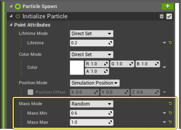 设置质量最小值和最大值