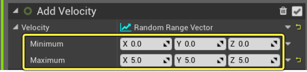 设置速度最小值和最大值