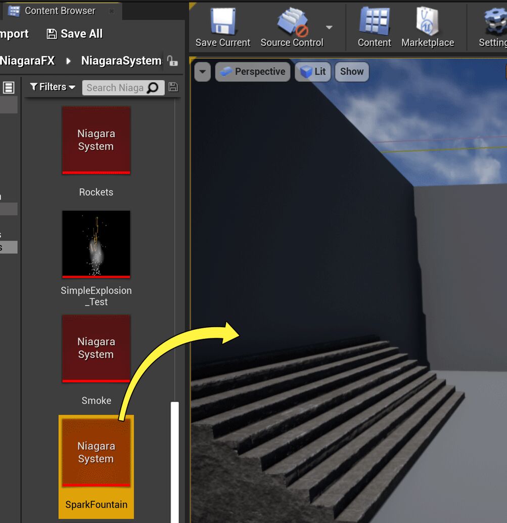 将系统拖到关卡中