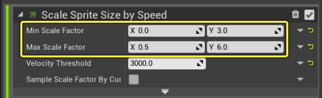 设置比例因子的最小值和最大值
