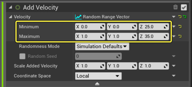 设置速度最大值和最小值