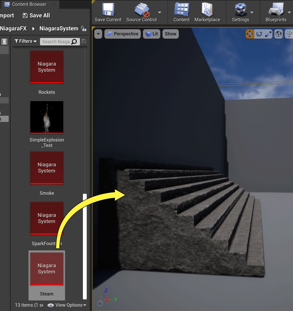 将系统拖到关卡中