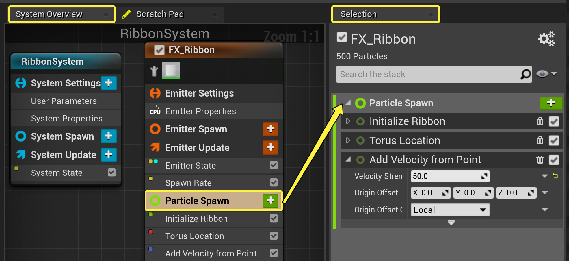 Open Particle Spawn Group