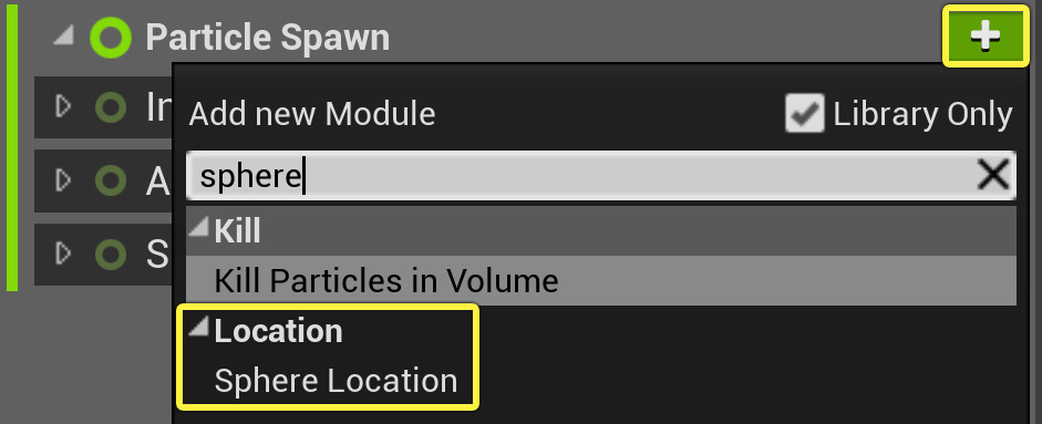 Add Sphere Location Module
