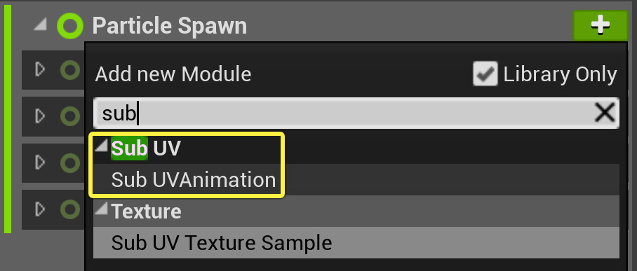 Add SubUV Animation Module