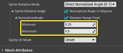 Set Sprite Rotation Minimum and Maximum