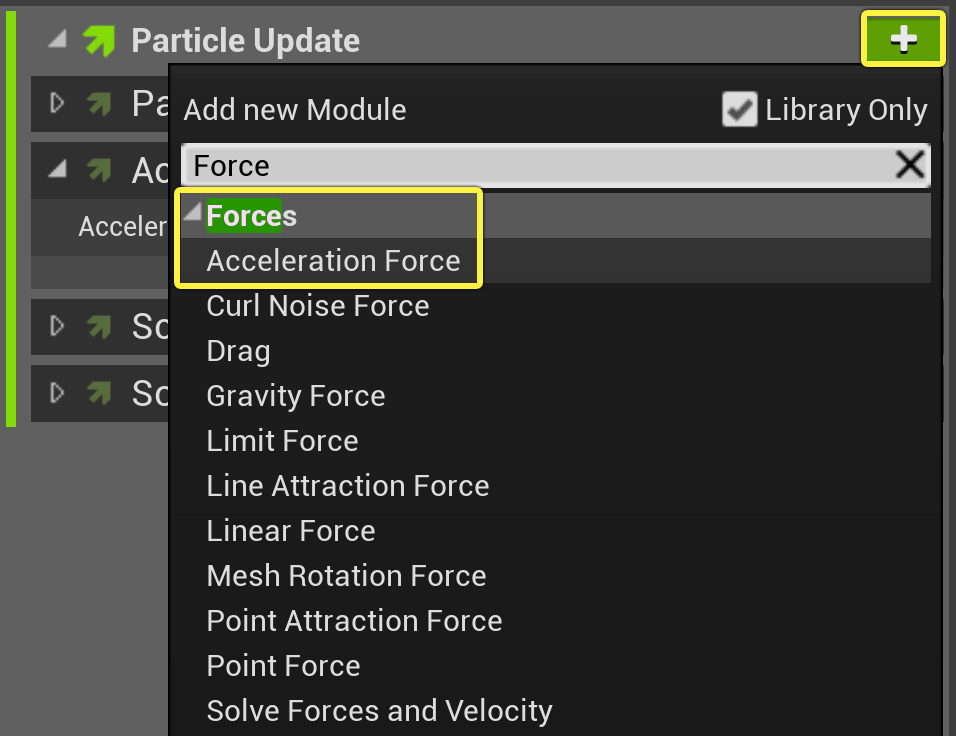 Add Acceleration Force