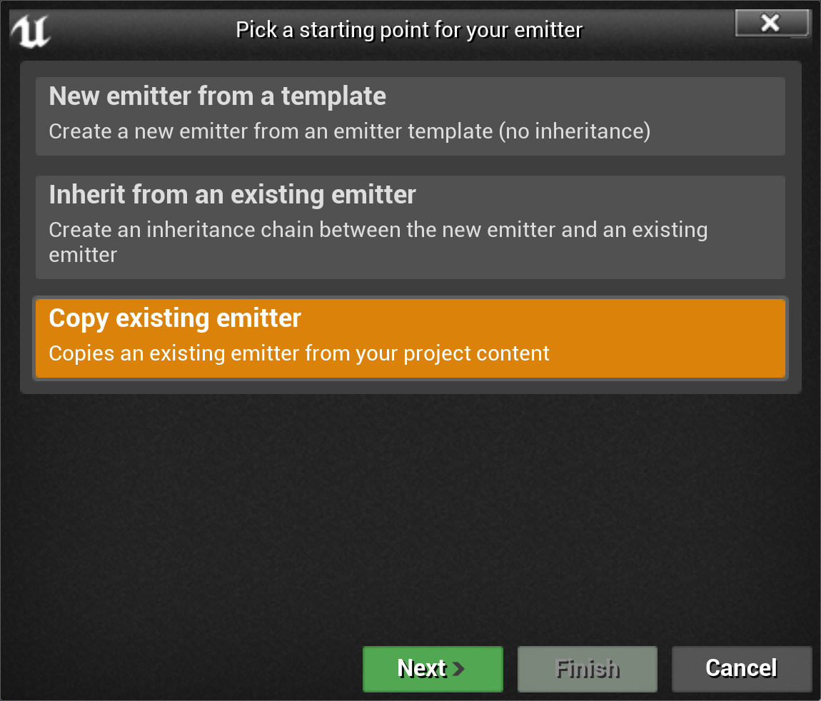 从现有发射器复制发射器向导