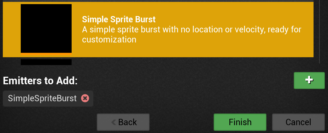 添加发射器并完成