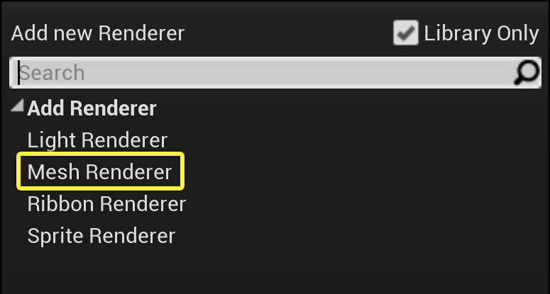 添加网格体渲染器