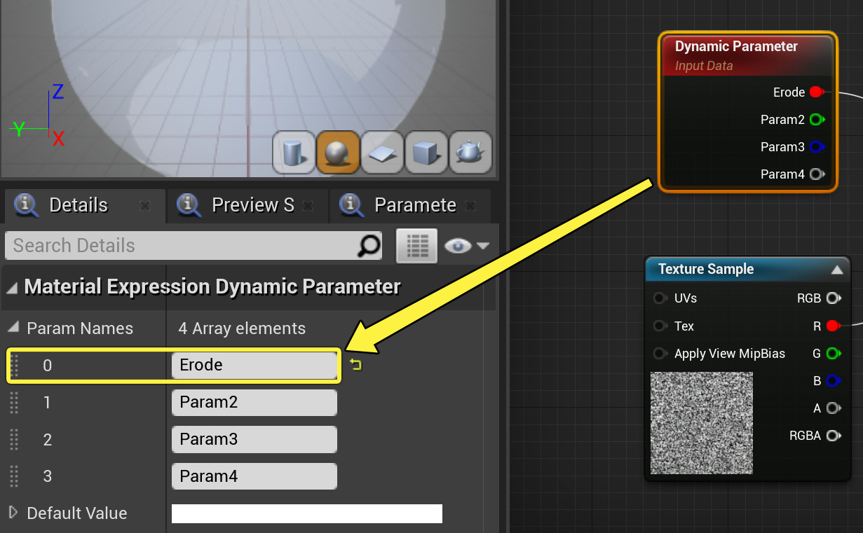 设置动态参数Erode