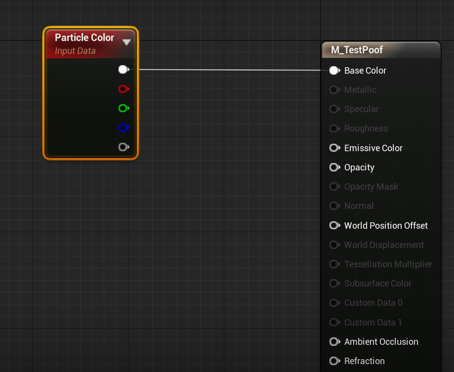 将粒子颜色连接到底色输入
