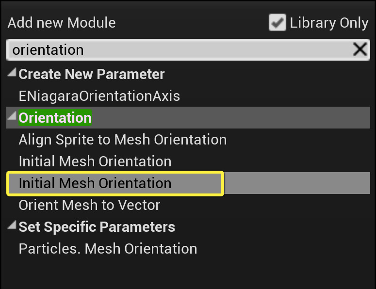 添加初始网格体朝向